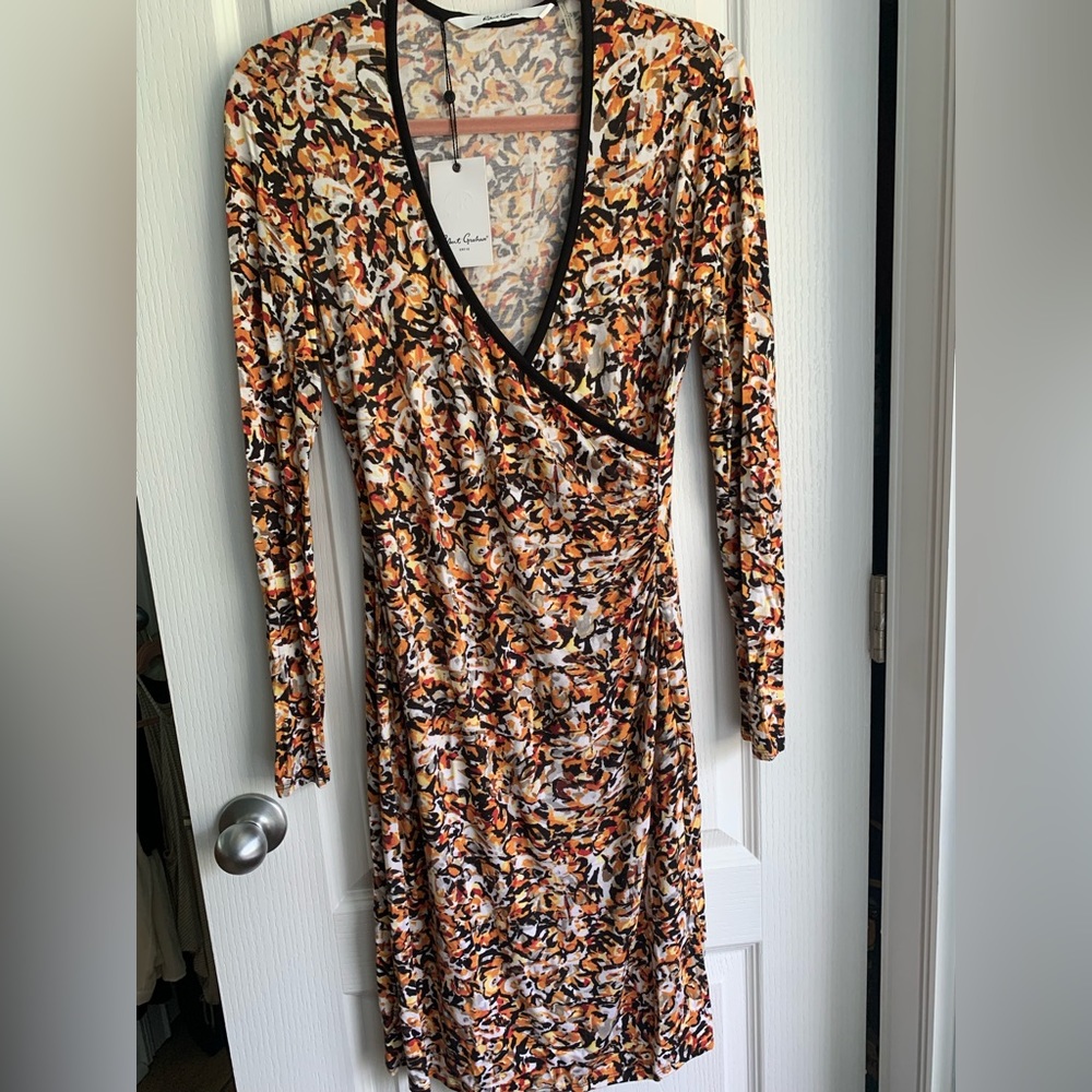 Robert Graham Women’s Size Small Camila Long Sleeve Dress Natural Colors NWT
